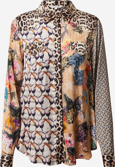 Camicia da donna Frogbox di colore beige / colori misti, Visualizzazione prodotti