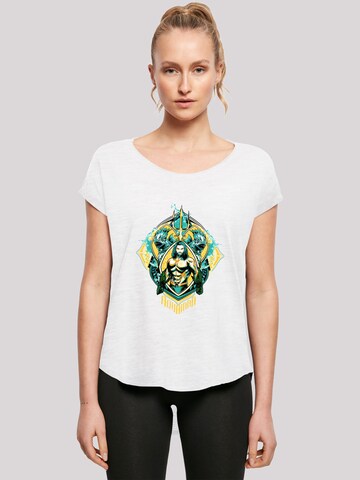 F4NT4STIC Shirt 'DC Comics Aquaman The Trench Crest' in Wit