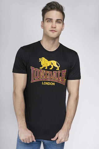 LONSDALE Shirt 'Taverham' in Zwart: voorkant