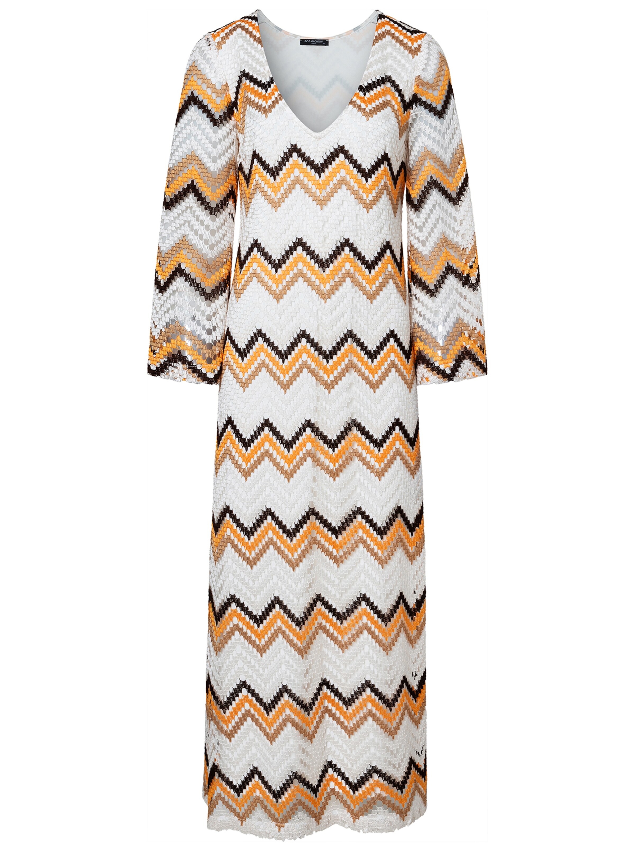 Ana Alcazar Kleid 'Wiwi ' in cappuccino / gelb / weiß, Produktansicht