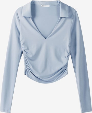 Bershka Shirt in Blauw: voorkant