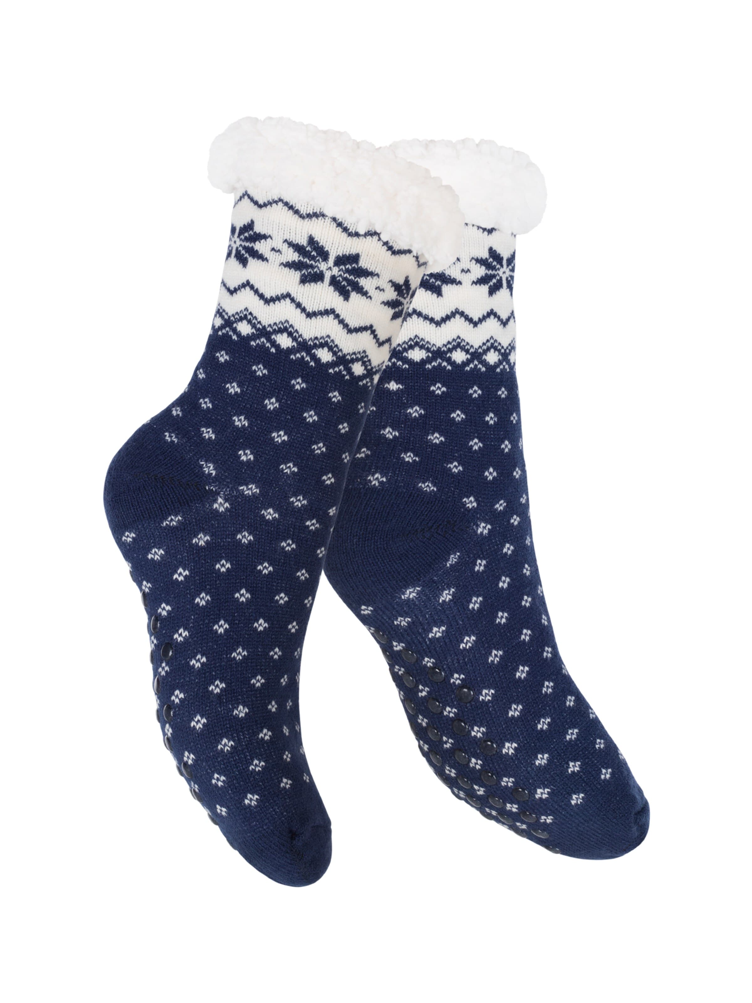 footstar Socken 'Haussocken'‌‌‌‌‌‌ in Blau: Vorderseite