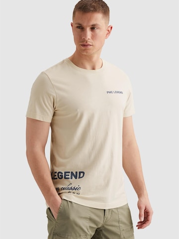 T-Shirt 'PME LEGEND - T-shirt with off-placed artworks' PME Legend en beige : devant