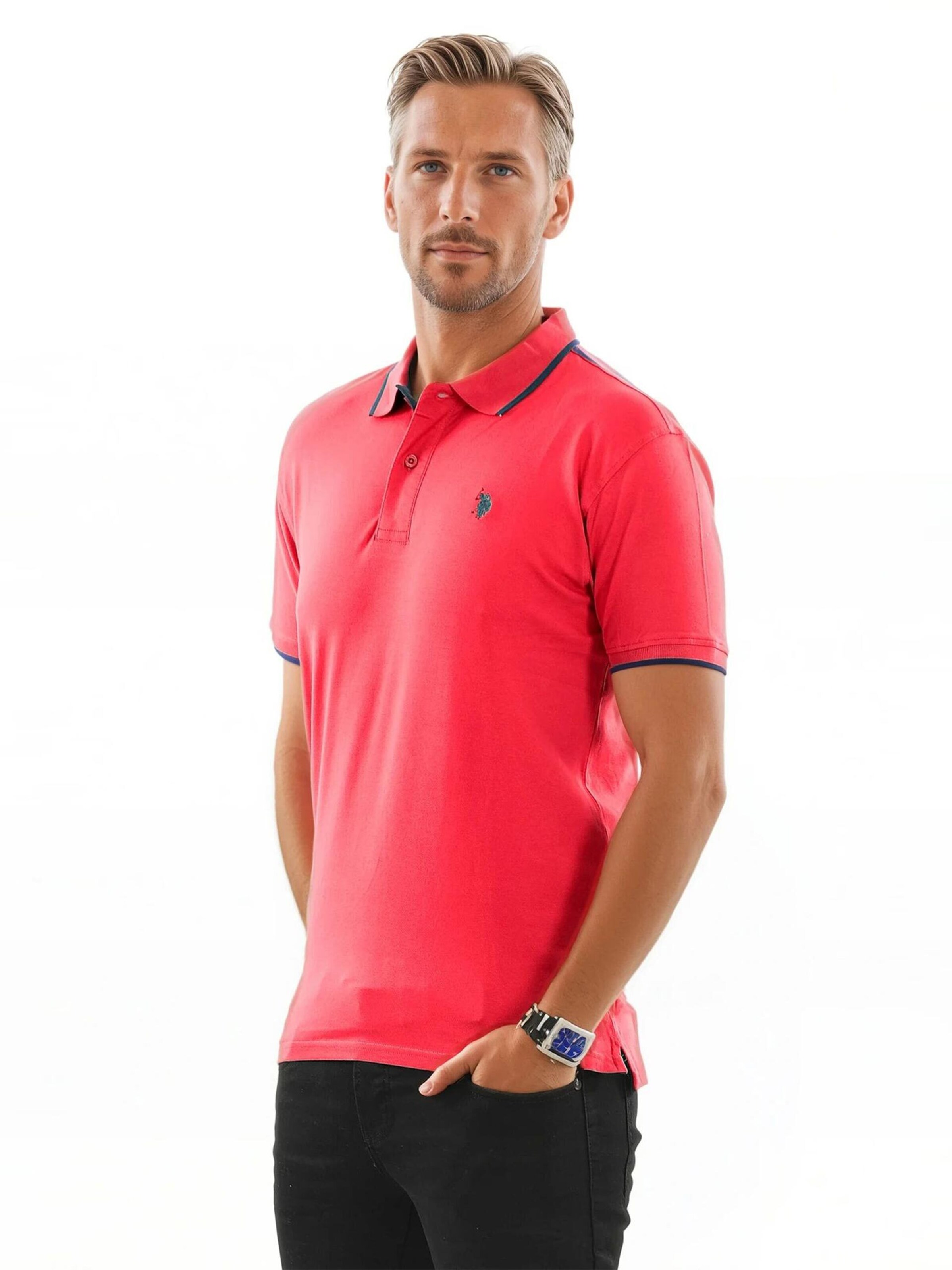 U.S. POLO ASSN. Poloshirt in Rot: Vorderseite