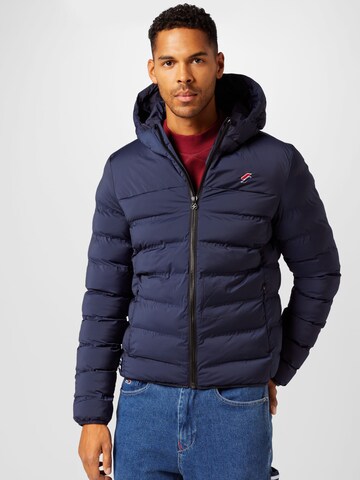 Superdry Winter Jacket in Blue: front