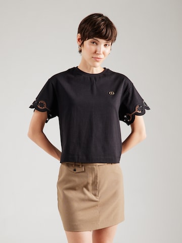 Tricou de la Twinset pe negru: față