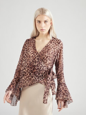 Monki Bluse in Braun: Vorderseite