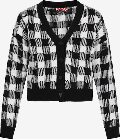 myMo ROCKS Cárdigan en negro / blanco, Vista del producto