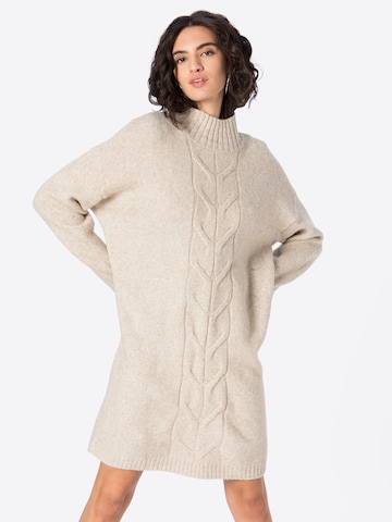 ONLY Knitted dress 'MICA' in Beige: front