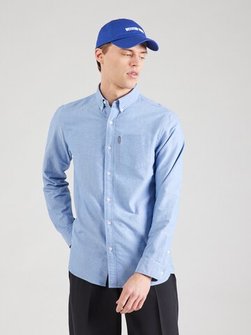 Superdry Regular fit Ing 'ESSENTIALS' - kék: elől