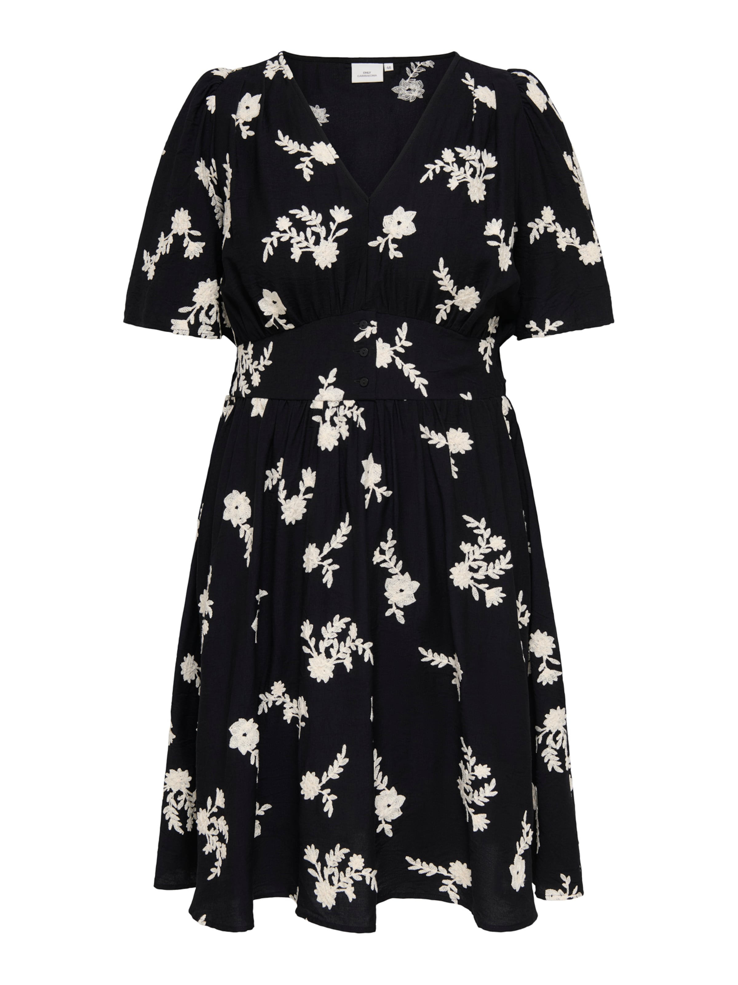 ONLY Carmakoma - Vestido camisero 'CARELSI' en negro: frente