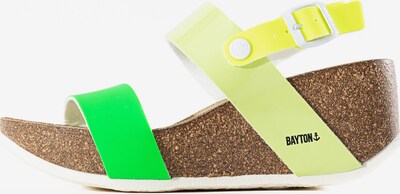 Bayton Sandal 'Selene' in Neon yellow / Light yellow / Neon green / White, Item view