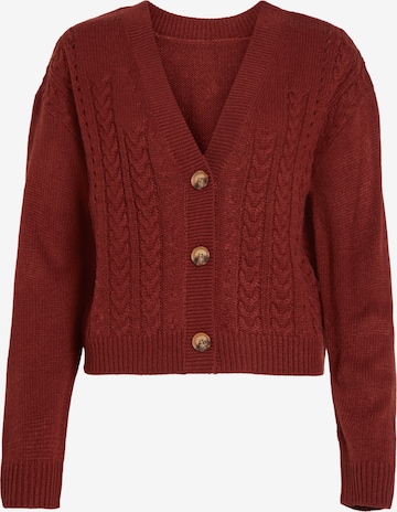 VILA Knit Cardigan 'Oa' in Red: front