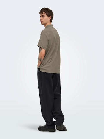 Only & Sons Poloshirt 'ONSBEN' in Braun