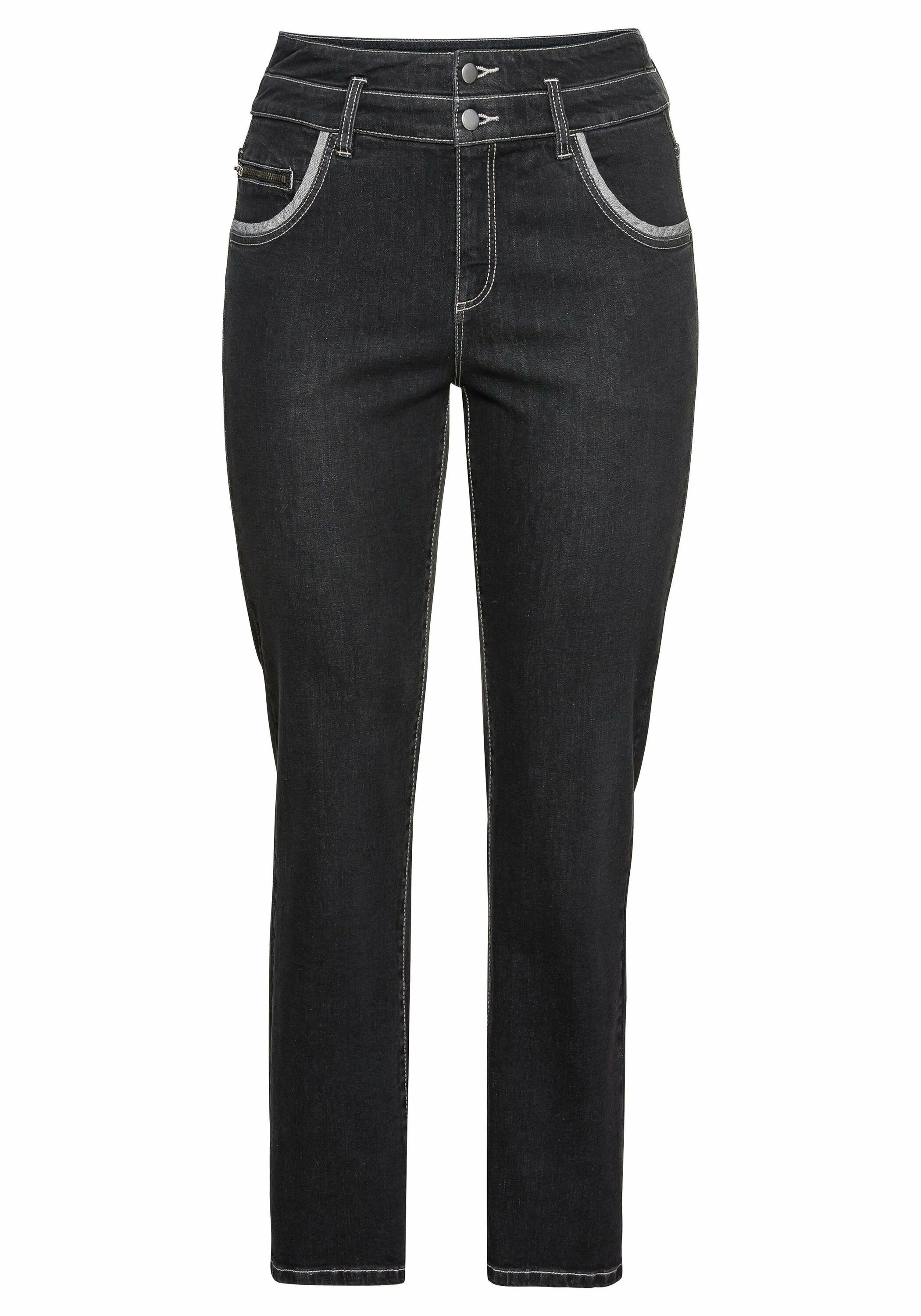 SHEEGO Jeans in Nero 