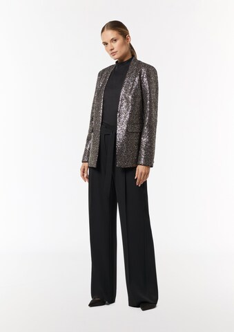 COMMA Wide leg Trousers with creases in Black