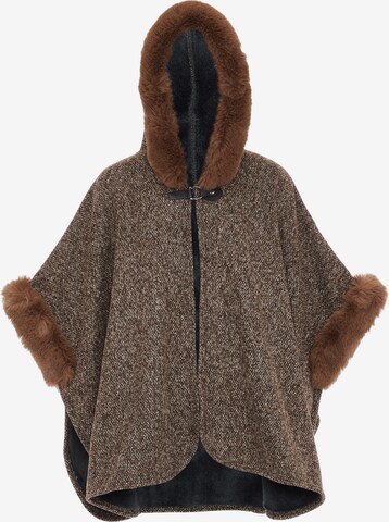 FRAULLY Cape in Brown: front