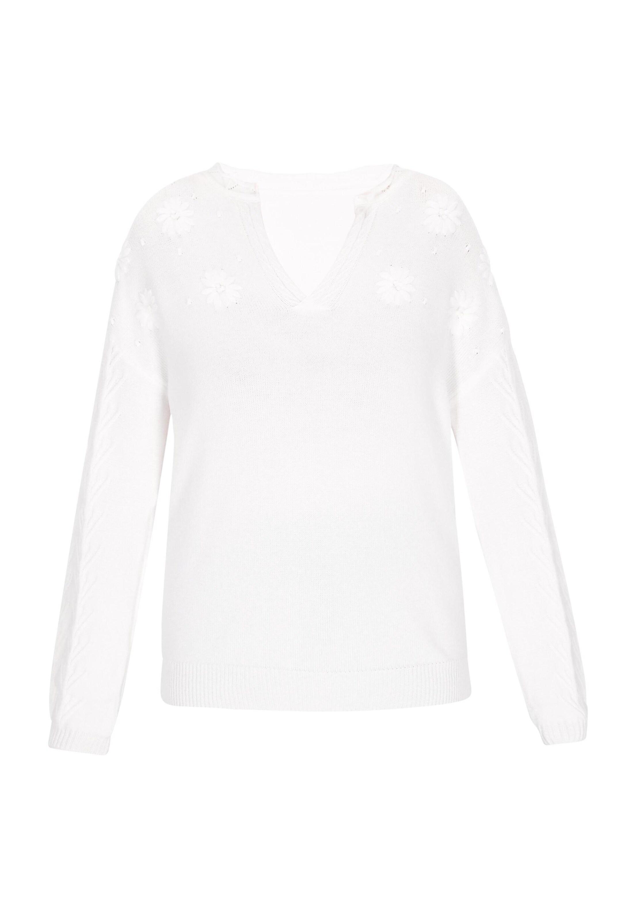 HALEE - Pullover 'Fashion Look' em branco: frente