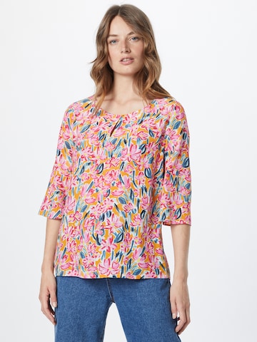 comma casual identity Blouse in Geel: voorkant