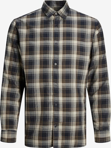 JACK & JONES Button Up Shirt 'CHASER JOSHUA' in Blue: front