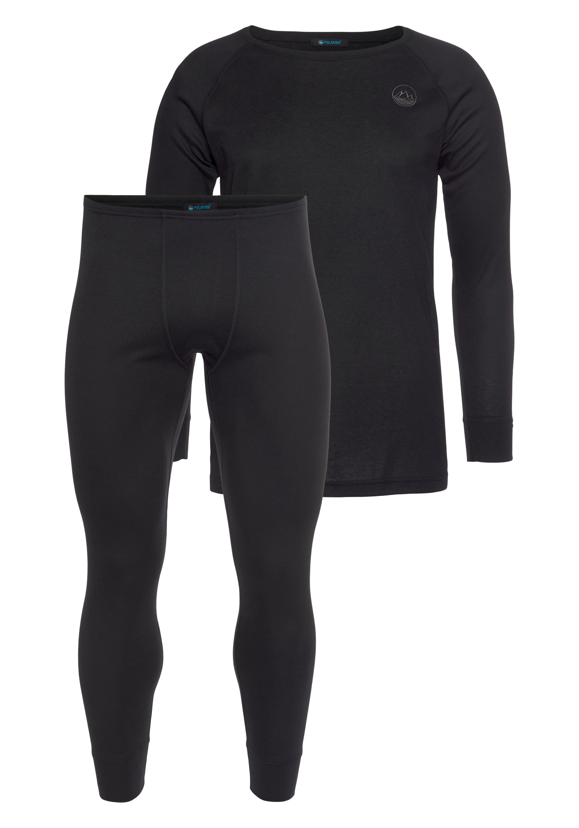 POLARINO Base Layer in Black: front