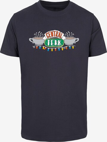 T-Shirt 'Friends - Central Perk Christmas Lights' ABSOLUTE CULT en bleu : devant