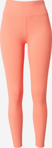 DKNY Performance Skinny Παντελόνι φόρμας σε πορτοκαλί: μπροστά
