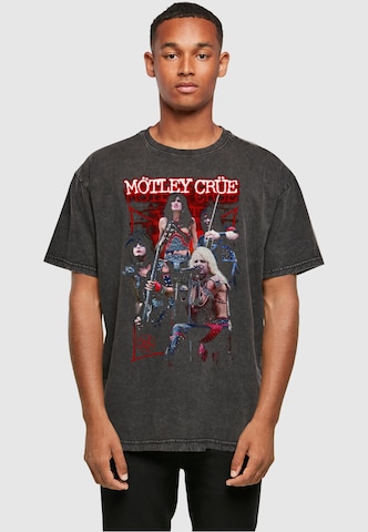 Merchcode Shirt 'Motley Crue - Live Montage' in Zwart: voorkant
