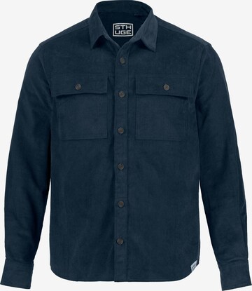 STHUGE Button Up Shirt in Blue: front