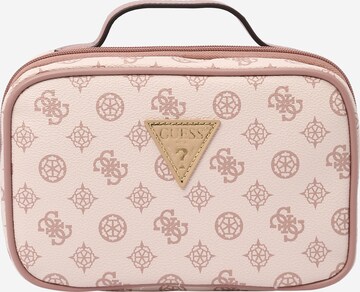 GUESS Kosmetiktaske 'WILDER TRAVEL' i pink: forside