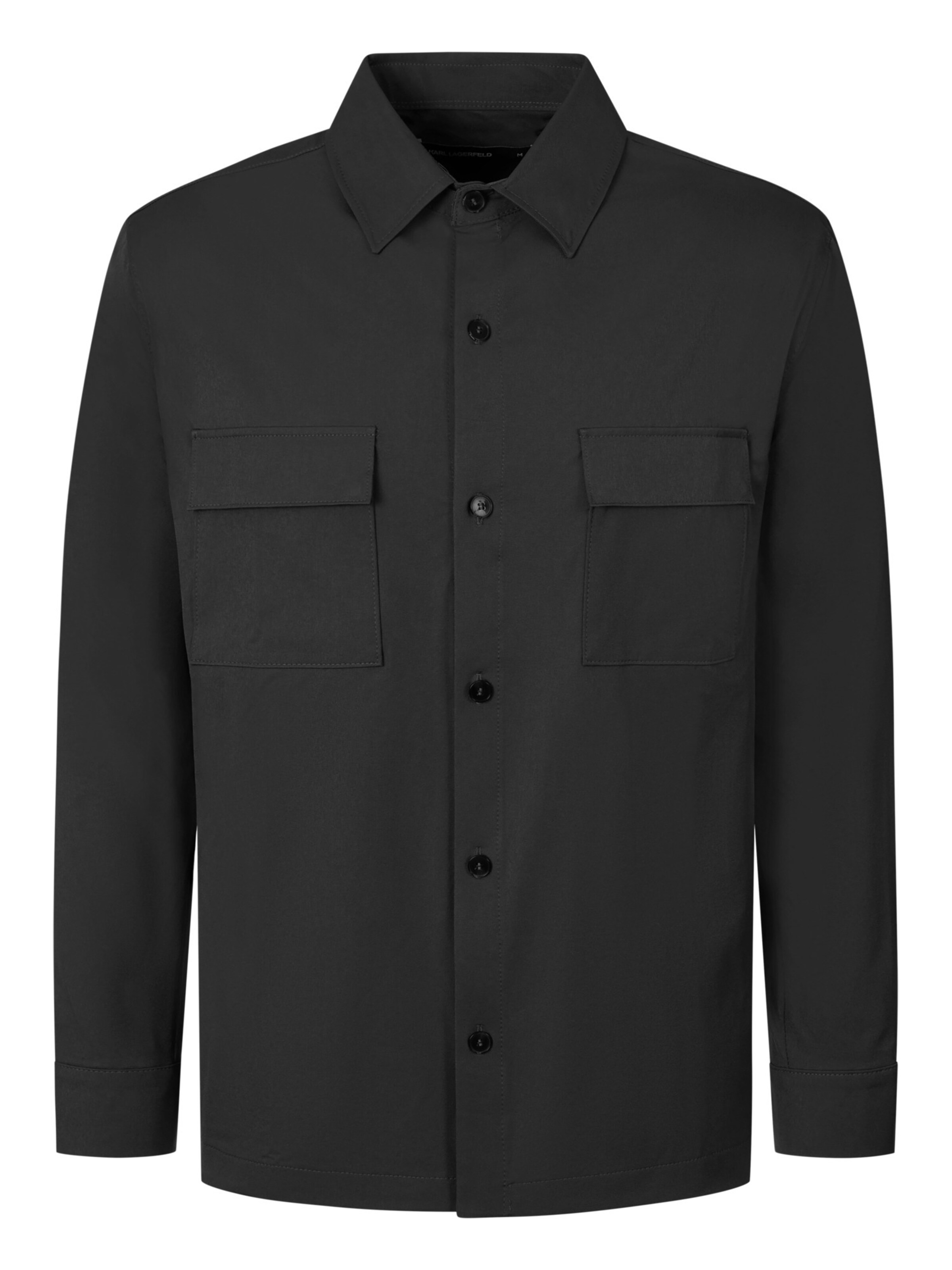 Coupe regular Chemise '605975' Karl Lagerfeld en noir : devant
