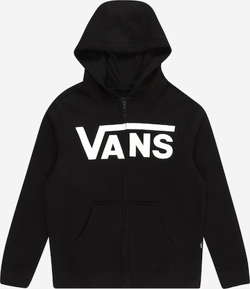 VANS Zip-Up Hoodie in Black: front