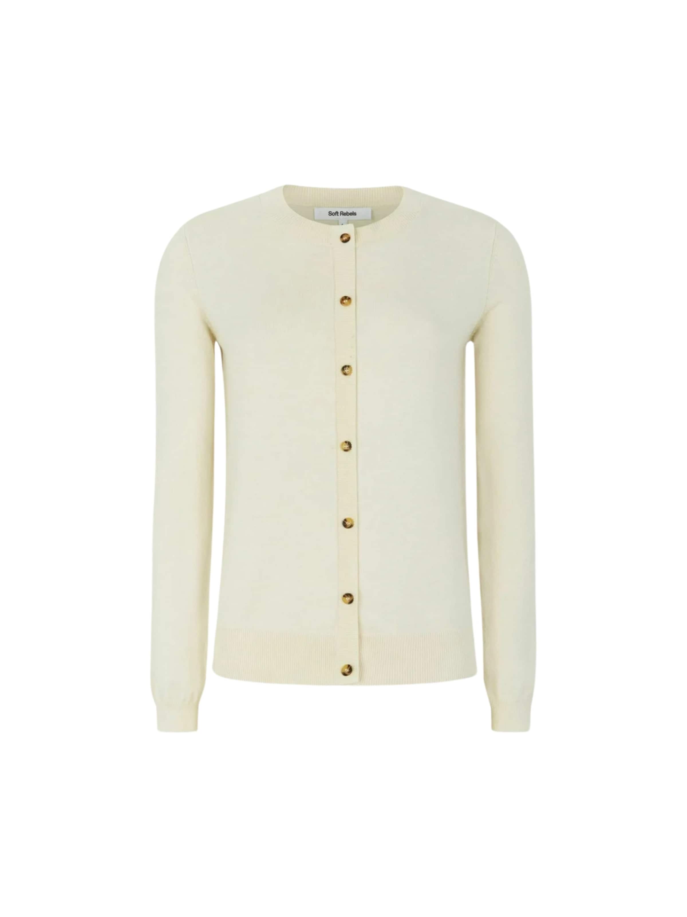 Soft Rebels Strickjacke 'Marla' in Beige: Vorderseite