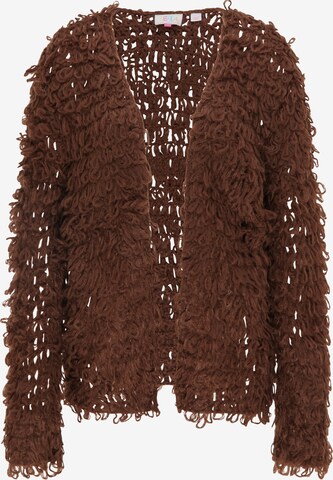 IZIA Knit Cardigan in Brown: front