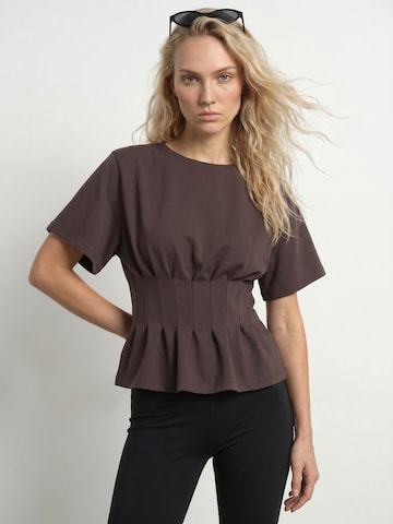 HYPEDROP Shirt 'HDORIA' in Brown: front