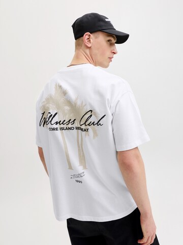 T-Shirt 'JCOEterna' JACK & JONES en blanc : devant