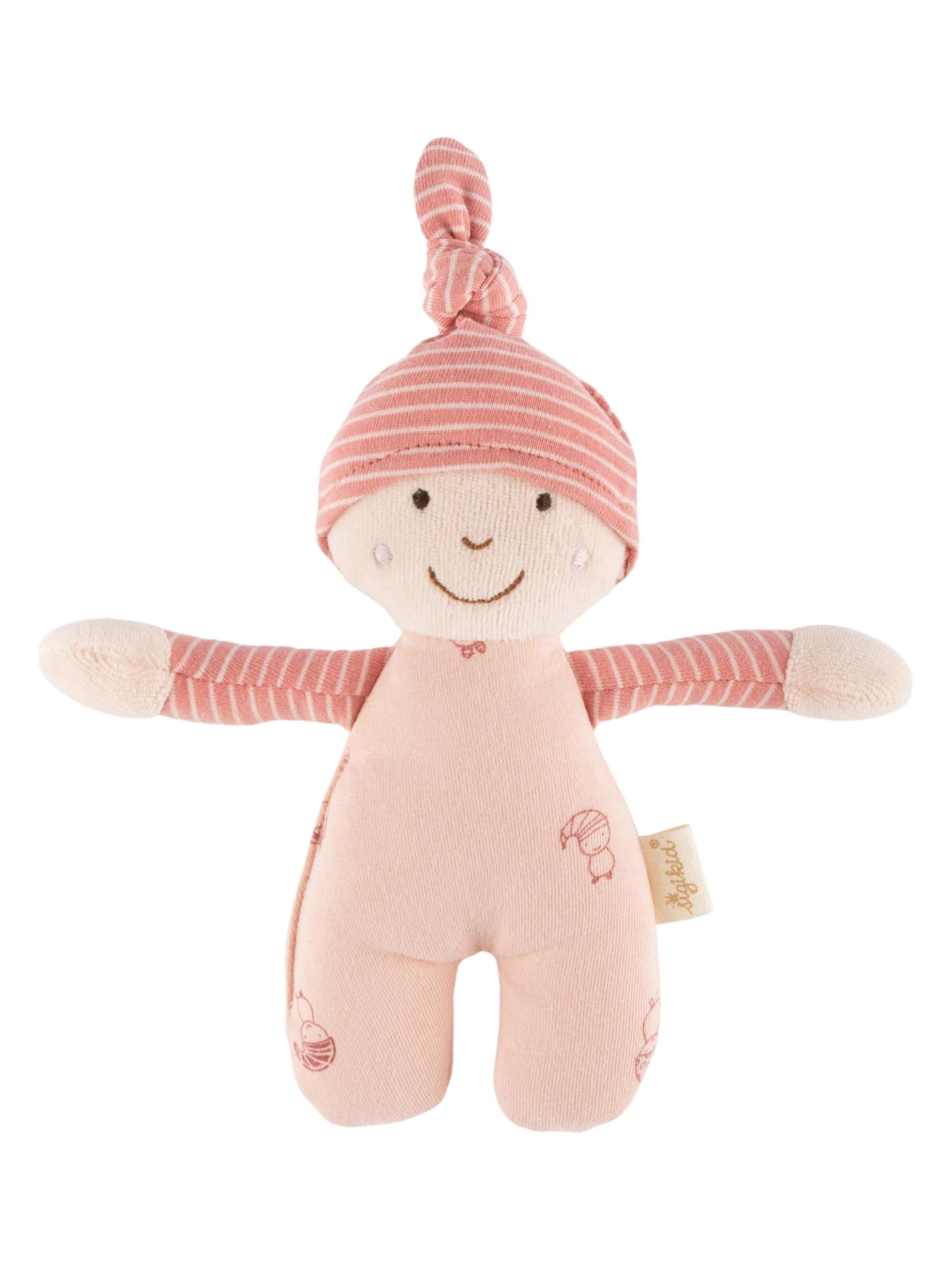 SIGIKID Stuffed animals 'Rassel-Greifling Püppchen sigibaby' in Pink: front