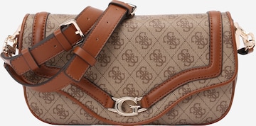 Sac bandoulière 'DEA FLAP SHOULDER BAG' GUESS en marron : devant