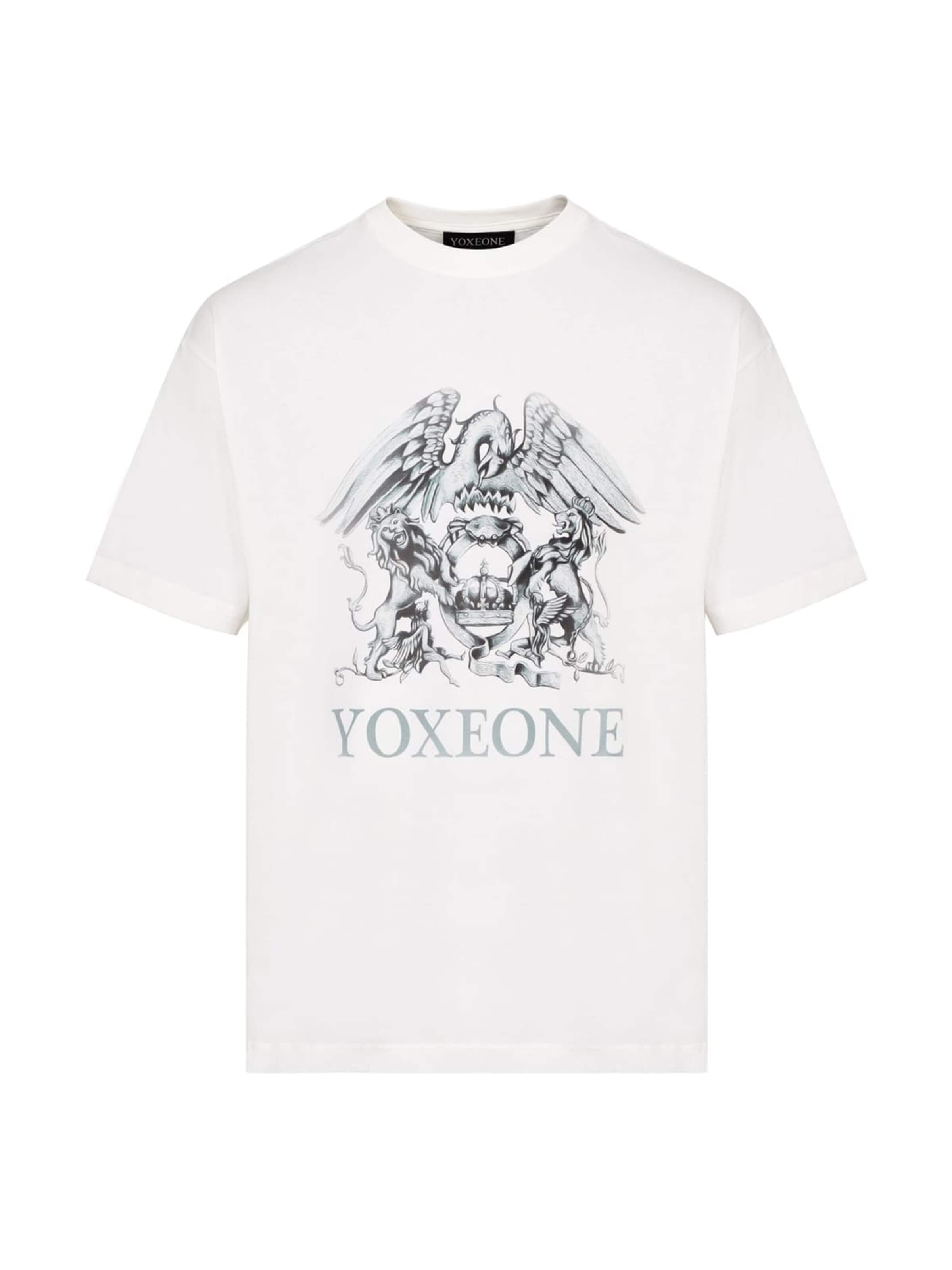 Yoxeone Shirt 'QUEEN'‌‌‌‌‌‌‌ in Weiß: Vorderseite