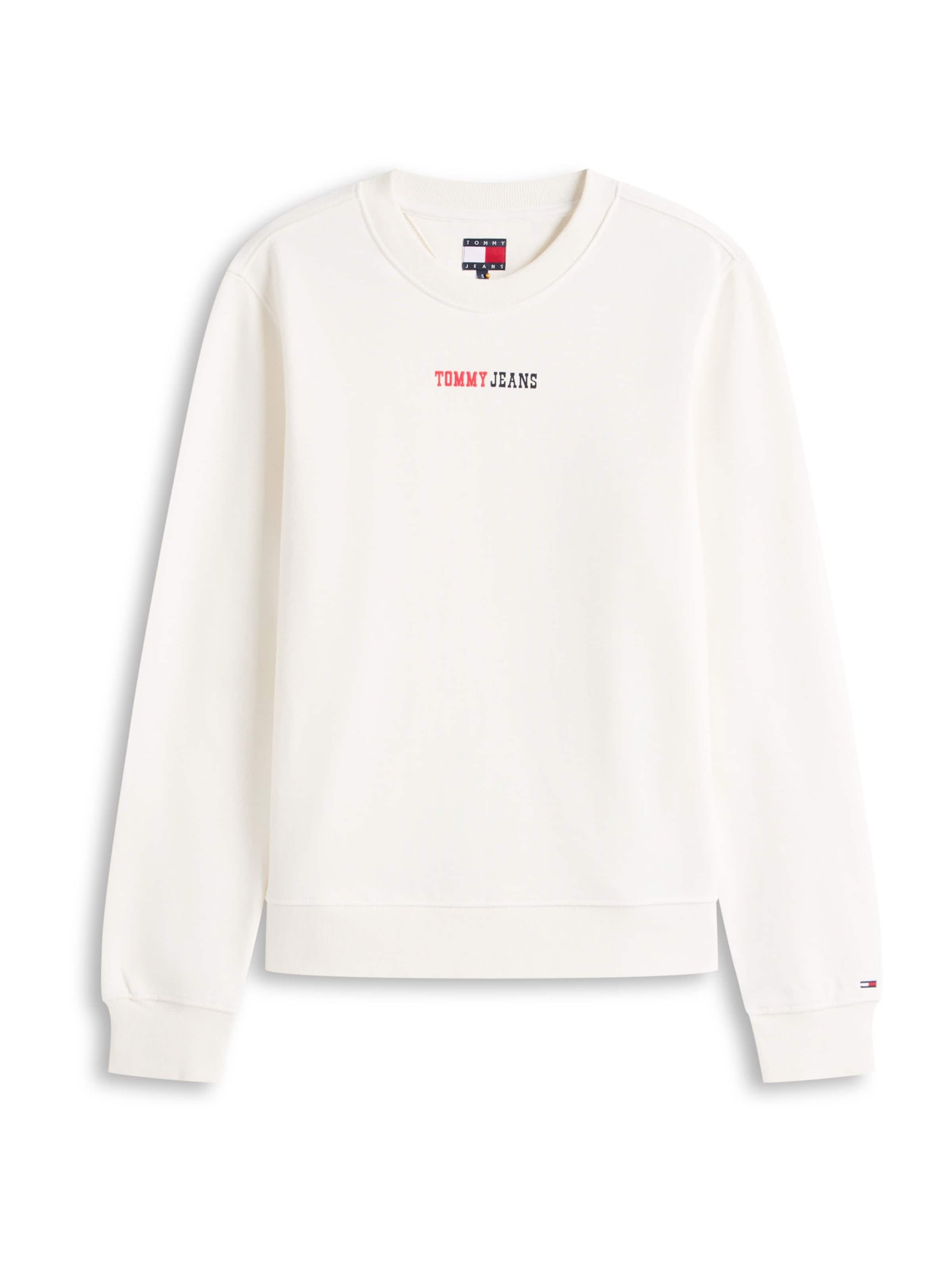 Sweat-shirt 'ESS' Tommy Jeans en blanc : devant