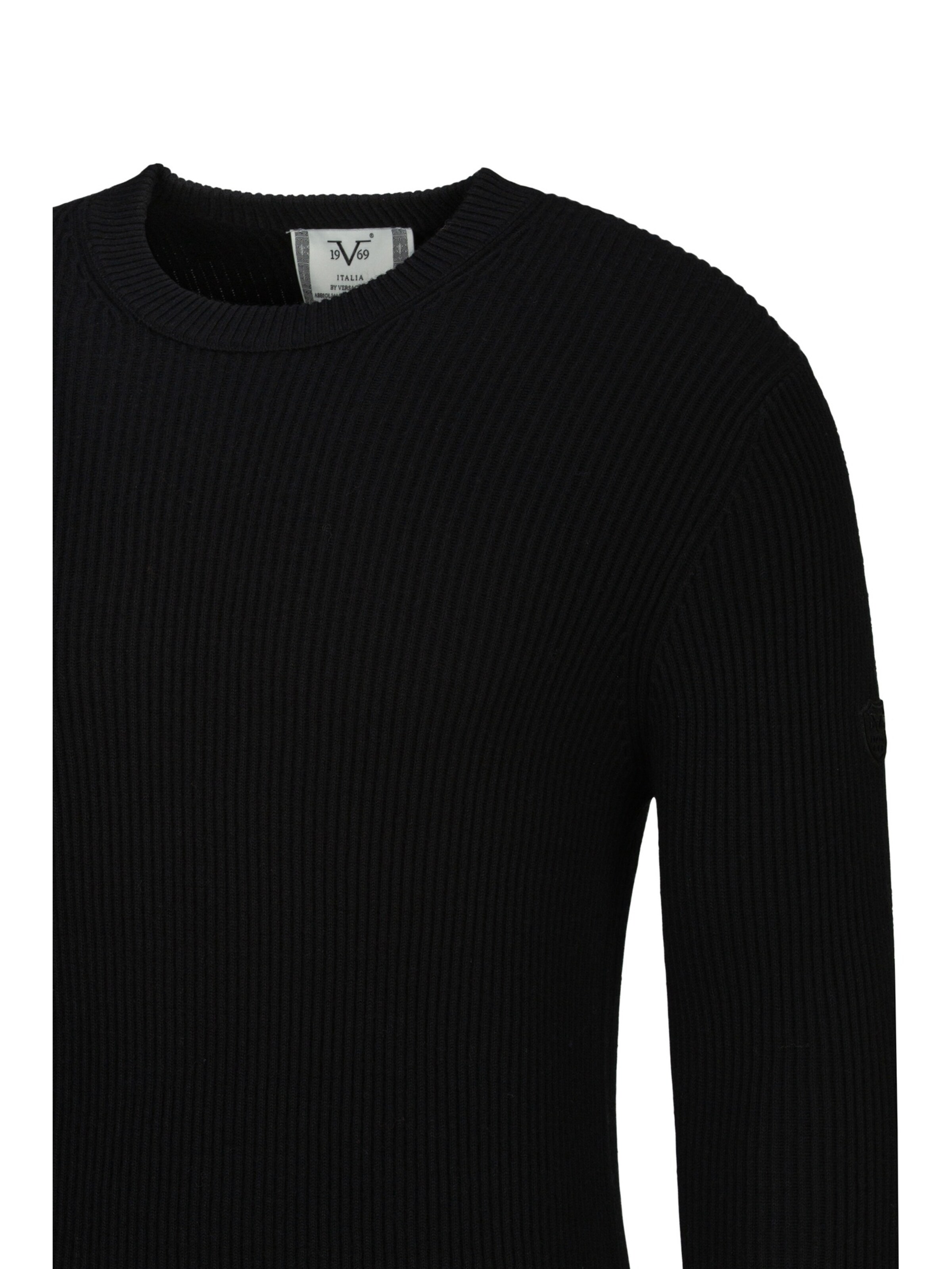 19V69 ITALIA Pullover 'Riziero' in Schwarz