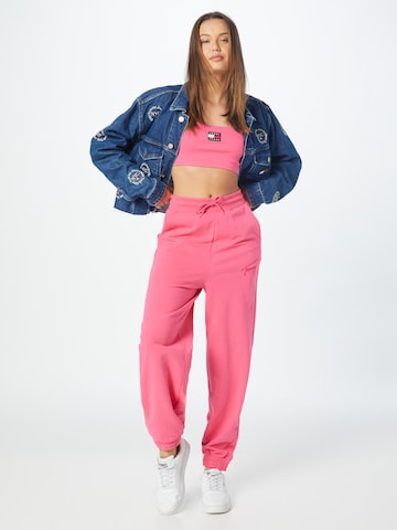 Tommy Jeans Zúžený Kalhoty – pink