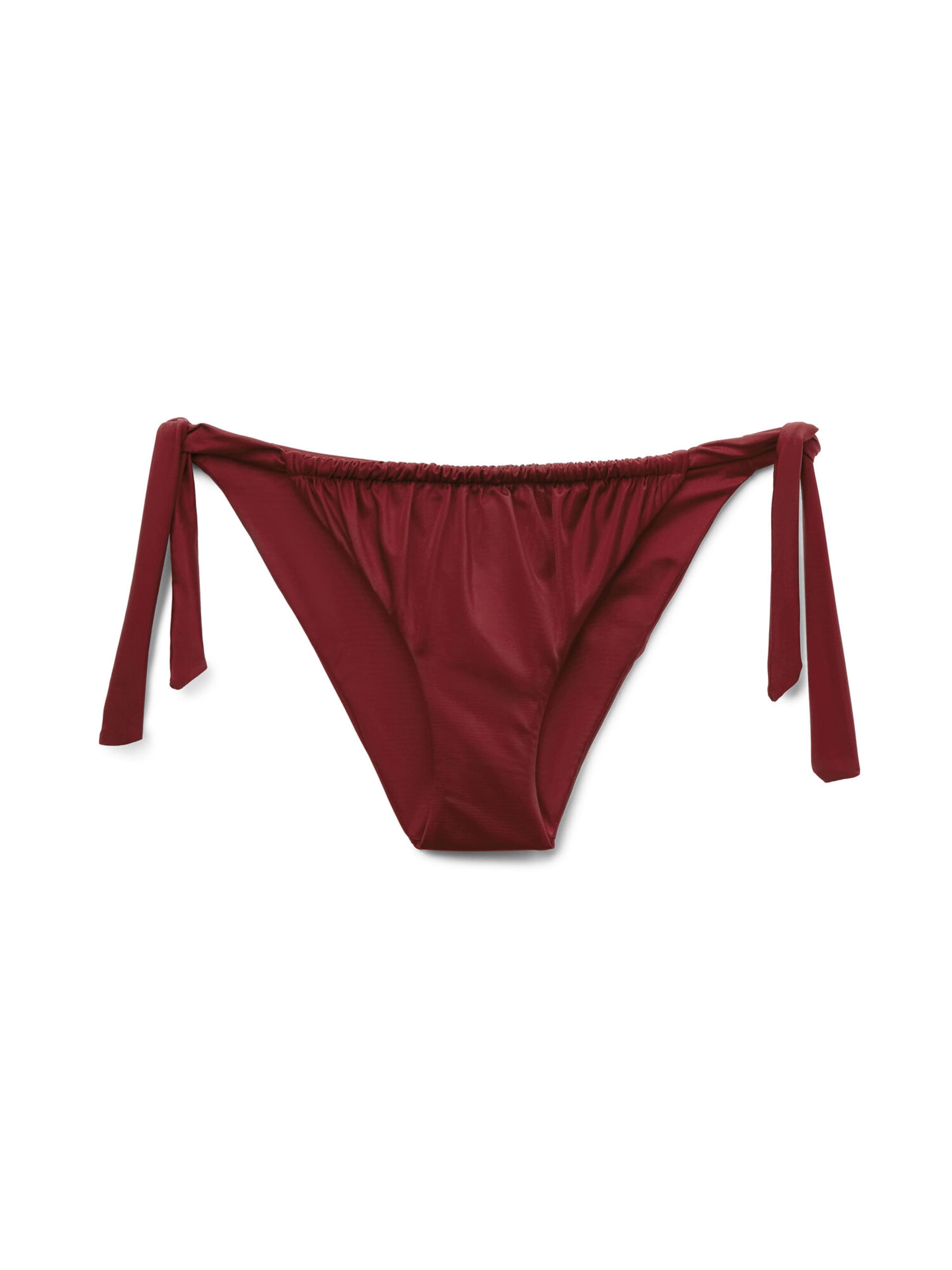 CALZEDONIA Bikini Bottoms 'SHINY SATIN' in Red: front