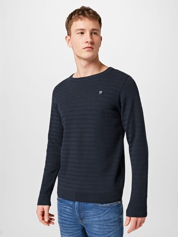 KnowledgeCotton Apparel Sweater in Blue: front