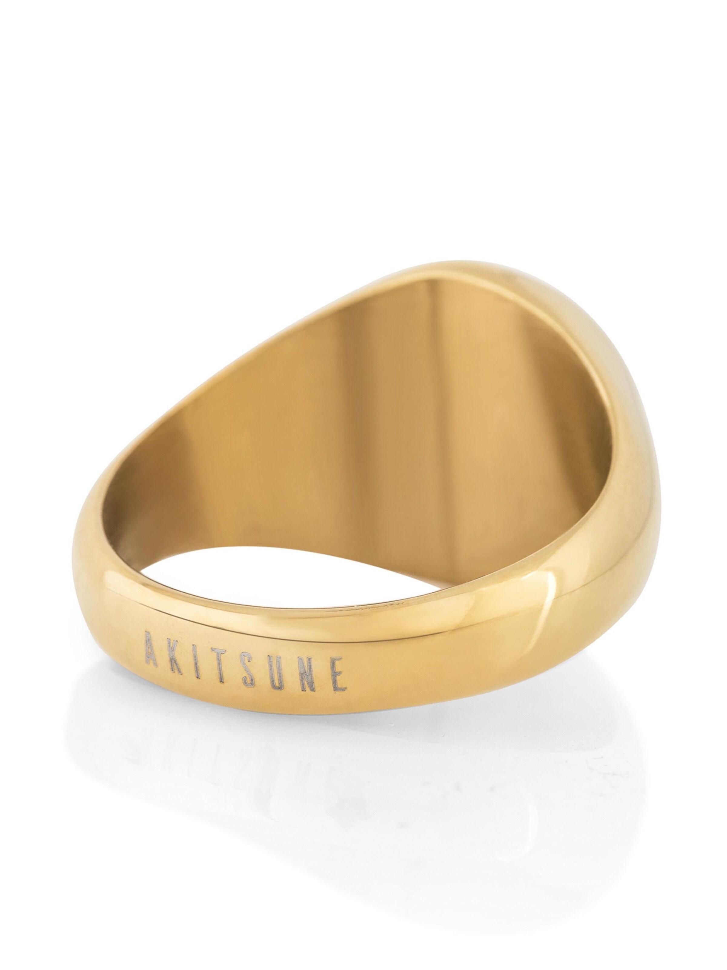 Akitsune Ring 'Coruscent Ring Gold-Onyx' in Gold