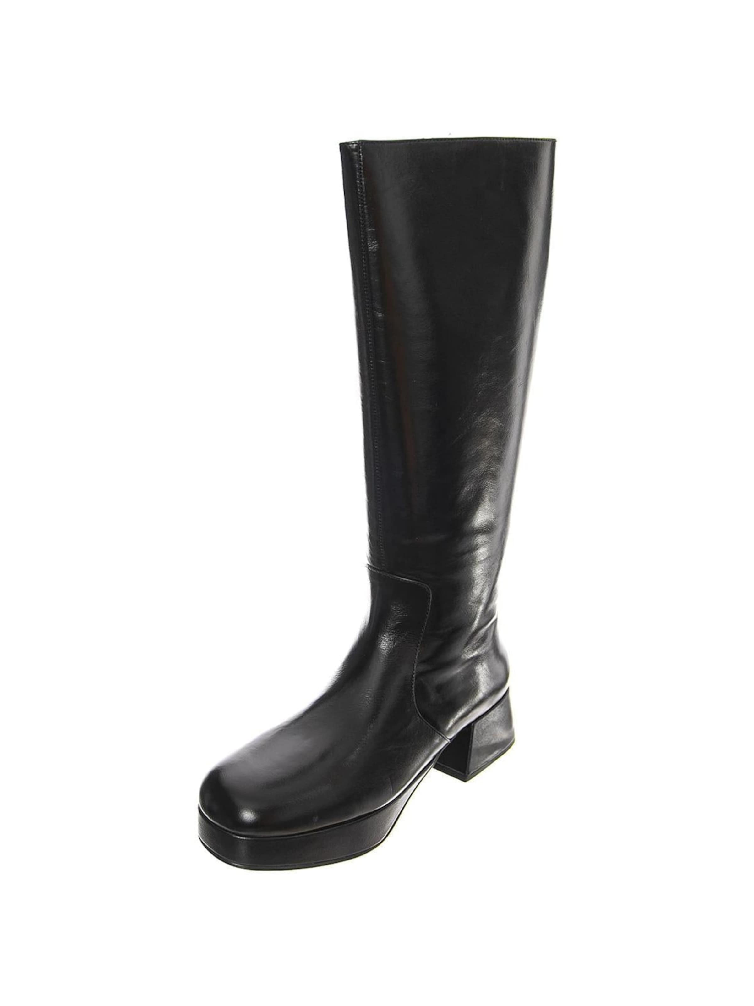 Jeffrey Campbell Stiefel 'High-Skoll'‌‌ in Schwarz: Vorderseite