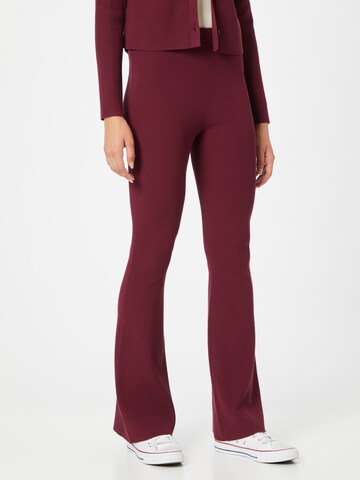 Marc O'Polo Flared Broek in Rood: voorkant