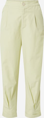 System Action Regular Pleat-Front Pants 'Pacfico' in Green: front