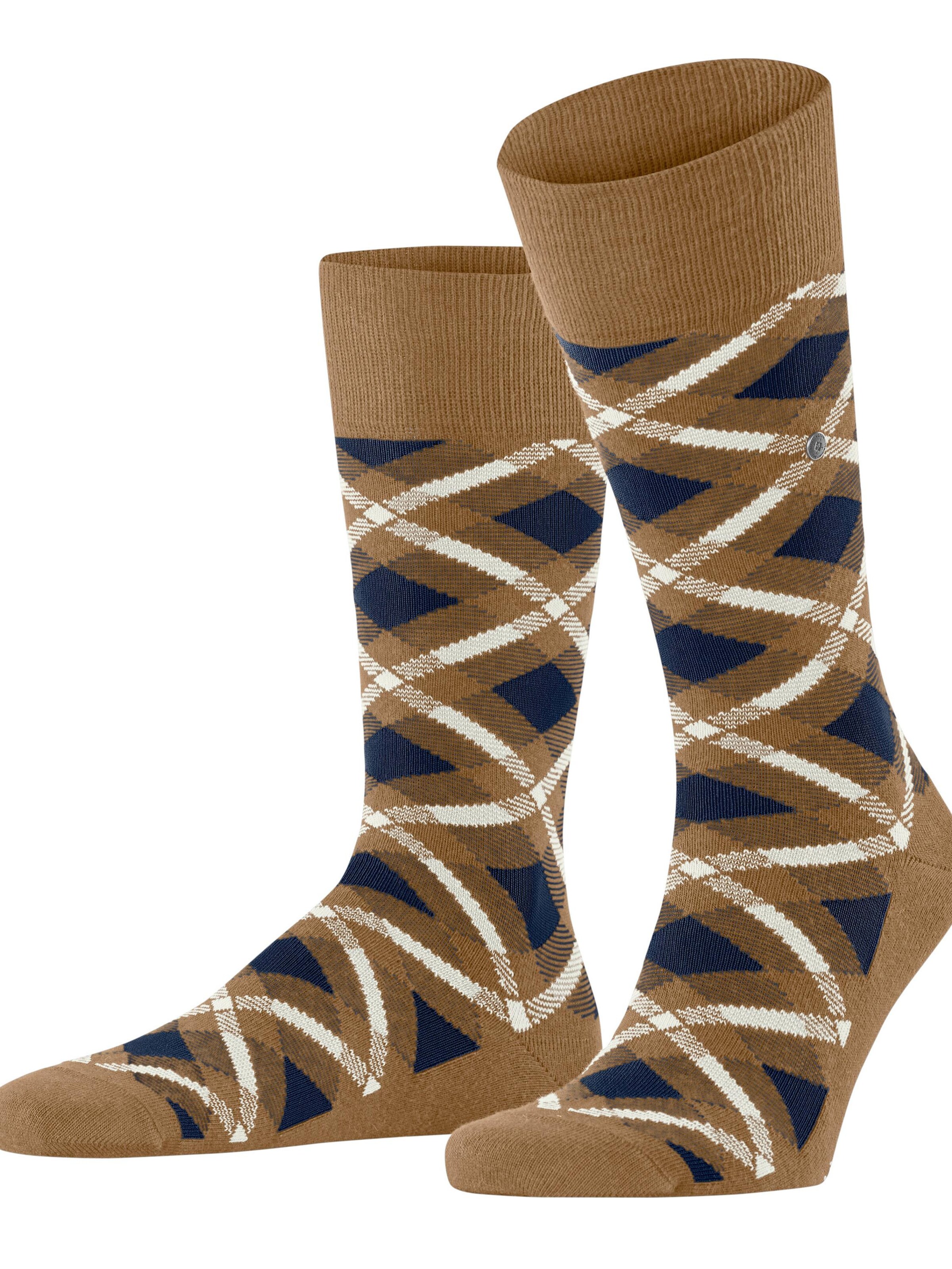 BURLINGTON Socks 'Tartan' in Brown: front