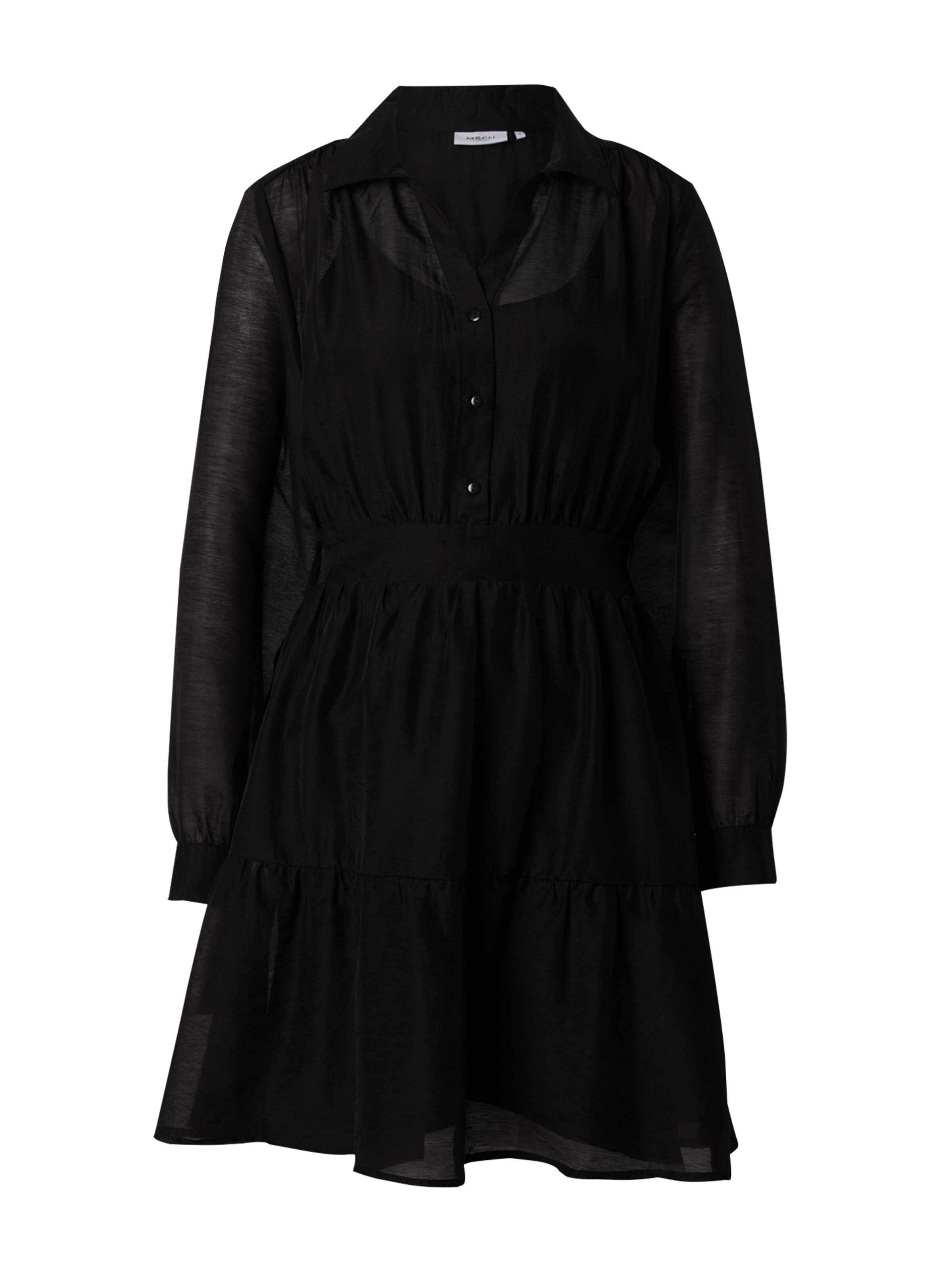 MSCH COPENHAGEN Košeľové šaty - Čierna: predná strana